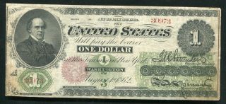 Fr.  17a 1862 $1 One Dollar Legal Tender United States Note Very Fine