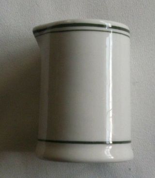 Vintage Sterling Individual Creamer/ Syrup White W Green Stripe