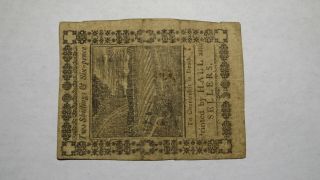 1773 Two Shillings Six Pence Pennsylvania PA Colonial Currency Note Bill 2s6d VF 2