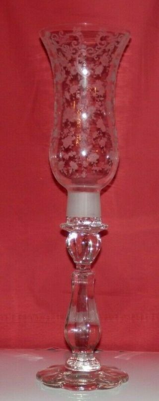 Cambridge Glass Co.  Chantilly Hurricane Lamp
