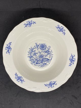 Imperial Blue Dresden By Sheffield Laughlin 9” Serving Bowl Vegetable Dish Euc