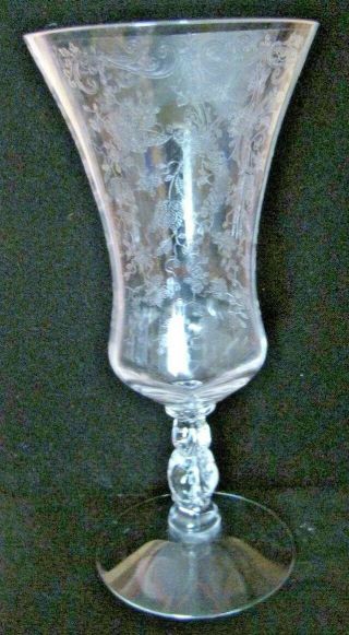 6 Cambridge Chantilly 7 7/8 " Ice Tea Goblets 300ml Clear Etched Elegant Glass