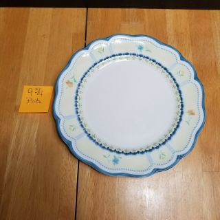 Lenox Provencal Blossom Salad Plate 9 3/4 Inches Flowers Yellow Panel Blue Trim
