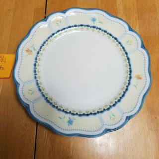 Lenox Provencal Blossom Salad Plate 9 3/4 Inches Flowers Yellow Panel Blue Trim 2