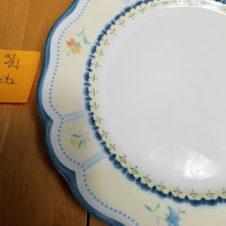 Lenox Provencal Blossom Salad Plate 9 3/4 Inches Flowers Yellow Panel Blue Trim 3