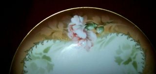 Awesome R S Prussia Floral Decorated Plate - - Signed Red Mark 2