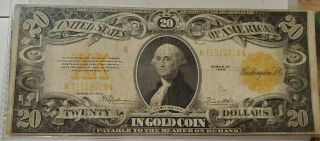 1922 Twenty Dollar Gold Note Circulated
