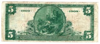1902 BS Date Back $5 The Central NB of St.  Louis,  Missouri.  Ch 8455 VF Y00006194 2
