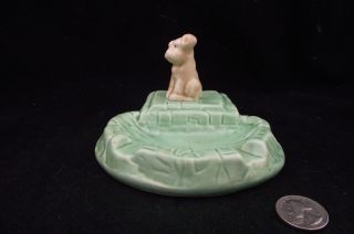 Sylvac Pottery Ring Holder Dresser Jar Ashtray With Scottie Dog