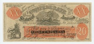 1861 Ct - Xx1/c1 $20 " Female Riding Deer " Confederate States Fantasy Note