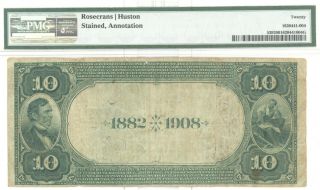 PMG 20 Very Fine $10 1882 Note Date Back NB of Commerce St Louis Missouri Fr539 2