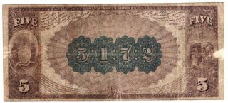 1882 Brown Back $5 The State NB of St.  Louis,  Missouri.  Ch 5172.  Fine.  Y00005779 2