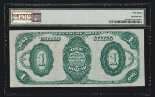 US 1891 $1 Treasury Note Plain Back FR 350 PMG 58 Ch AU (258) 2