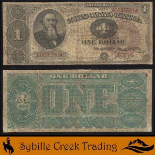 1890 $1 Ornate Back Treasury Note Stanton Fr 347 95338