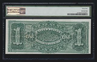US 1886 $1 Martha Silver Certificate FR 217 PMG 45 Ch XF (198) 2