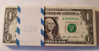 Uncirculated 2003 York Star Note Pack $1 Dollar Bills W/ Fancy 09459450