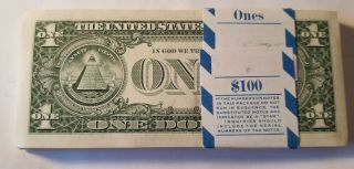 Uncirculated 2003 York Star Note Pack $1 Dollar Bills w/ Fancy 09459450 3