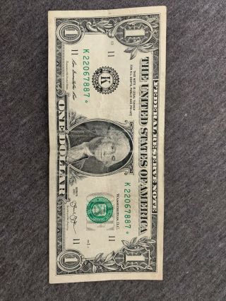 2003 - A Philadelphia 1$ Star Note Replacement Dollar Bill Unc (p127)