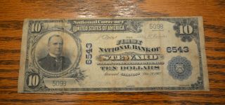 The First National Bank Of Steward Illinois 1902 $10 Banknote Low Serial