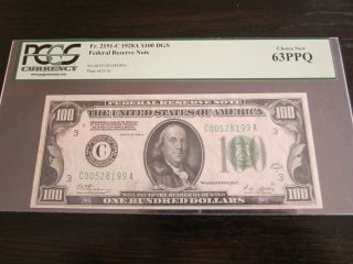 1928a Philadelphia $100 Frn Note Fr 2151 - C Dgs Pcgs Choice Ms63 Ppq Epq