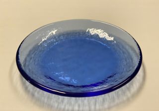 Fire And Light Cobalt Blue Recycled Glass Salad Plate