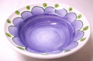 Vietri Folk Pattern 1 Cereal Bowl 6 " Made For Marshall Fields’ Purple Green