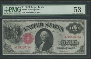 Fr.  36 One Dollar ($1) Series Of 1917 United States Note - Legal Tender