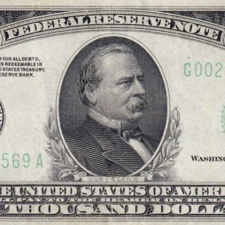 1934 Chicago $1000 One Thousand Dollar Bill Fr.  2211 500 G00217569a