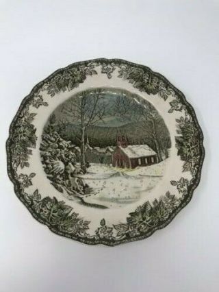 One Johnson Bros The Friendly Village The School House 9 - 3/4 - 10 " Dinner Plate