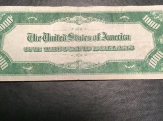 1934 A $1000 FEDERAL RESERVE NOTE ONE THOUSAND DOLLAR CHICAGO VF REPAIR 3