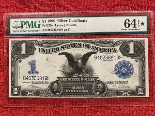 Fr.  226a 1899 1 Dollar Silver Certificates 2 Consec PMG 64EPQ Star Designation 2