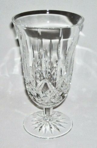 Waterford Elegant Cut Crystal 12 Oz.  Stemmed Iced Tea Glass (lismore) Ireland