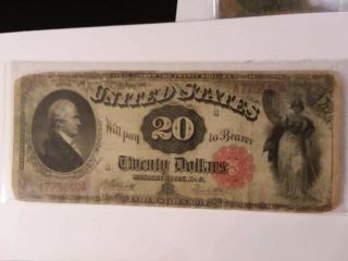 1880 Twenty Dollar $20 Legal Tender Note - Fr.  147 - Note Serial A775440a