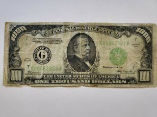 1934 $1000 Chicago One Thousand Dollar Bill