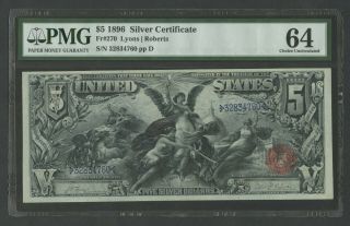 Fr270 $5 1896 Silver Cert " Education " Note Pmg 64 Very Choice Unc Wlm8753