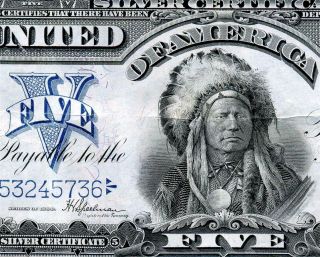 Hgr Sunday 1899 $5 Indian Chief ( (example))