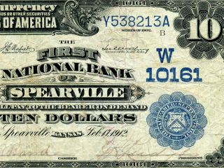 Hgr Ch 10161 1902 $10 Spearville Kansas Date Back (previously Unknown) Vf,  Grade