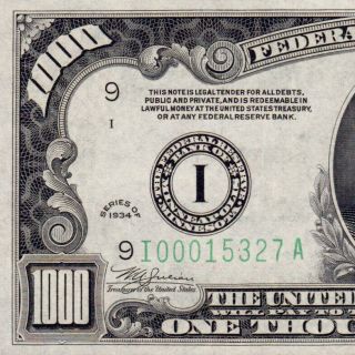 Gem Trophy Note Minneapolis 1934 1000 One Thousand Dollar Bill Fr.  2211 500 15327