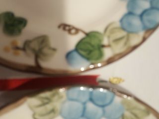 Set of 2 Metlox Poppytrail Sculptured Grape 6 1/2 in.  Bread and Butter Plates 2