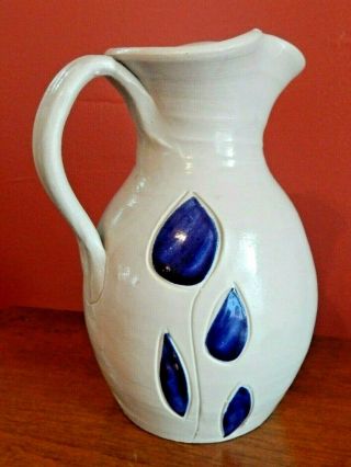 Williamsburg Va Pottery Small Pitcher Creamer Salt Glaze Stoneware 6 - 5/8 " Euc
