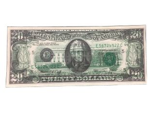 1974 Federal Reserve $20 Twenty Dollars Offset Print Error Note - Uncirculated