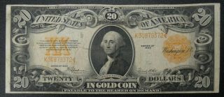 1922 $20 Large Size Gold Certificate Speelman & White Fr 1187 Vf - Bmop