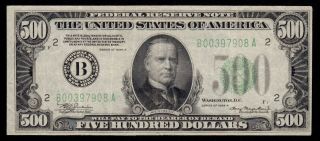 Vintage U.  S.  1934A $500 York Five Hundred DOLLAR BILL Fr.  2202 1000 0397908A 2
