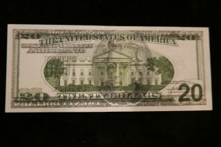 Series 1996 U.  S.  $20 Federal Reserve Error Note Front On Back Uncirculated