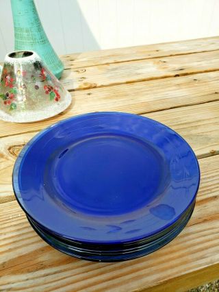 Set Of 7 Princess House 650 Heritage Blue Luncheon/dessert Plates Gorgeous