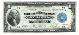 1918 $1.  The Federal Reserve Bank Of St.  Louis,  Missouri.  Cu.  Y00006512
