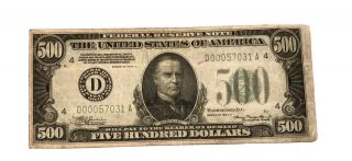 1934 $500 Federal Reserve Note Cleveland - D00057031 A