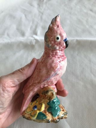6 " Vintage Stangl Pottery " Cockatoo " Pink Bird Figurine 3405 Artist Signed
