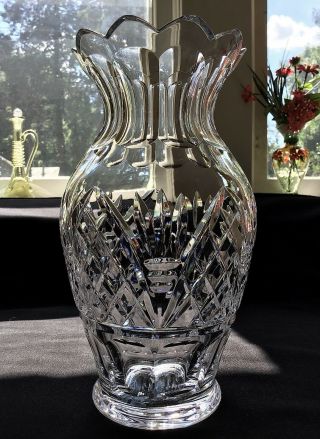 Waterford Irish Crystal Scalloped 9 " Vase / Gothic Mark Ireland