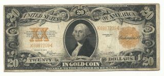 1922 $20.  00 Gold Certificate - Fr - 1187 - Large Size Note